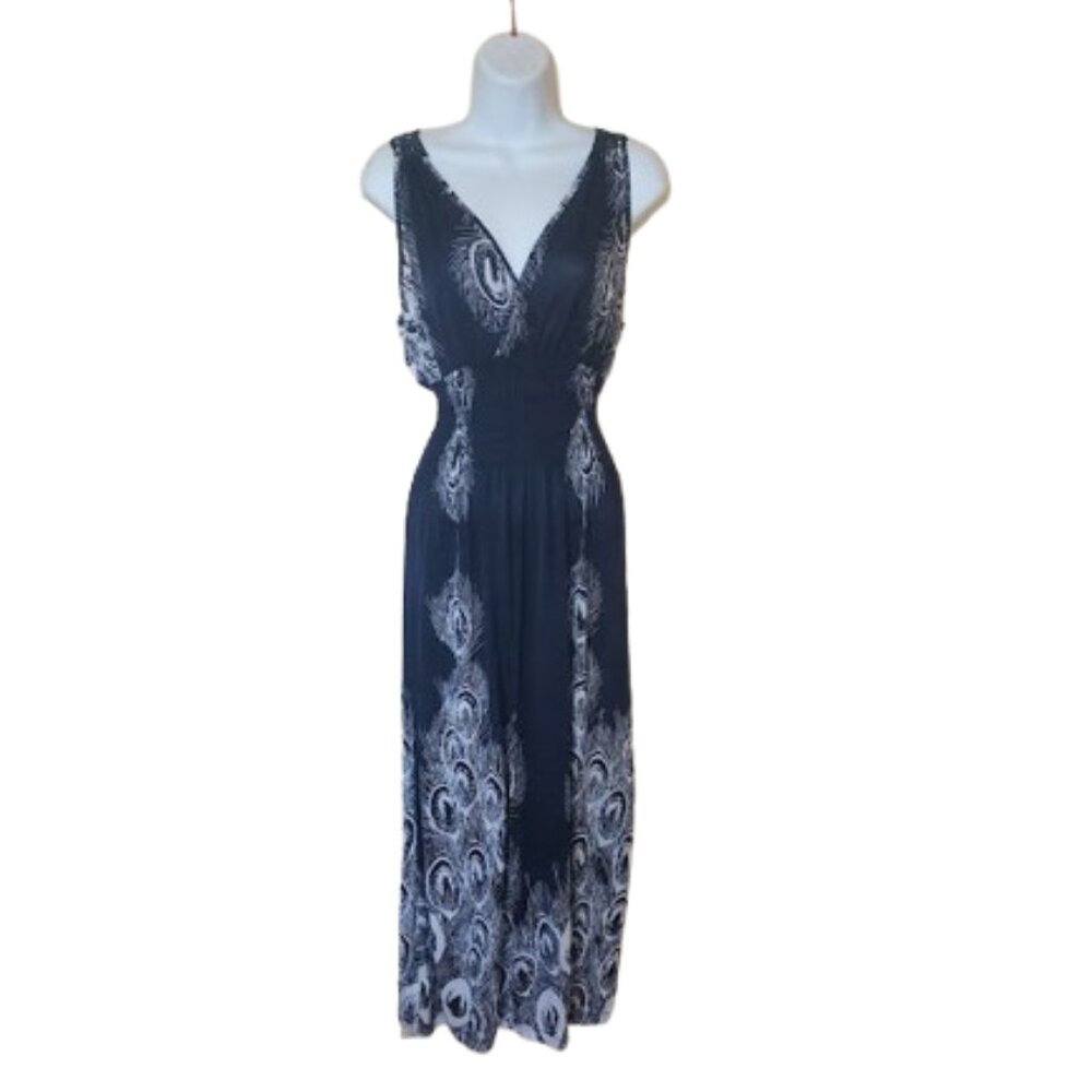 Blue Sleeveless Maxi Dress Fits Small Medium